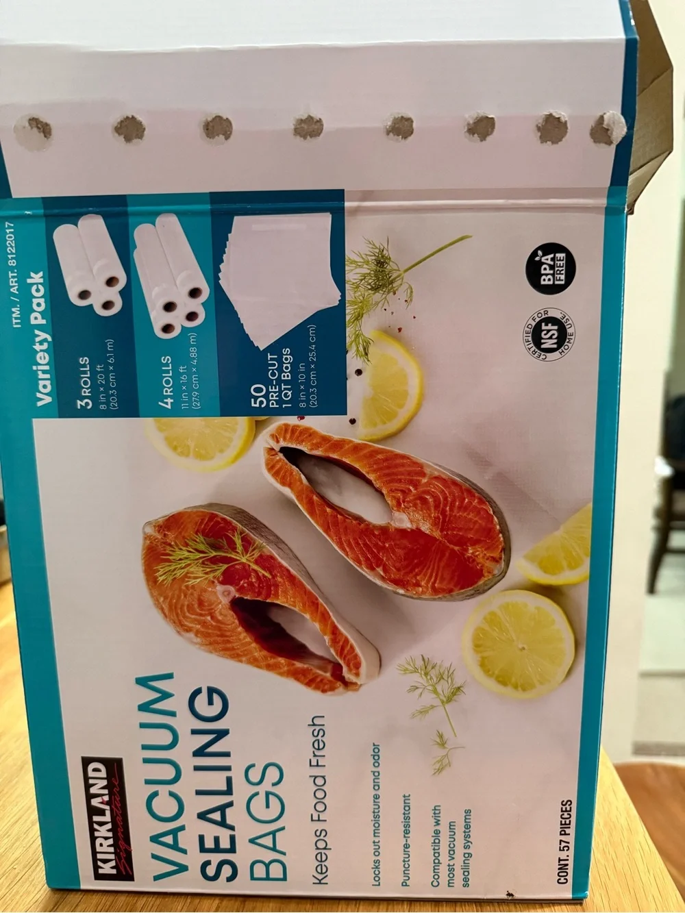 Kirkland signature Vacuum Sealing Bags - opened box